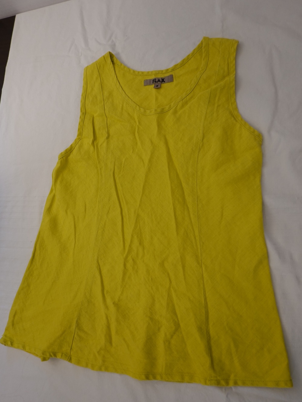 Flax Sleeveless LinenYellow Sleeveless Top
